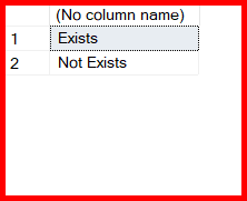 Picture showing output of case statement in SQL server